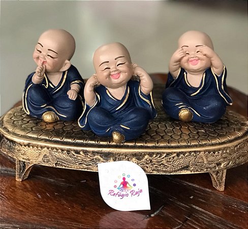 Trio monge da sabedoria P (azul marinho)