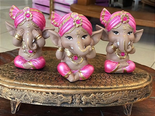 Trio Ganeshinha baby (rosa  perolado)