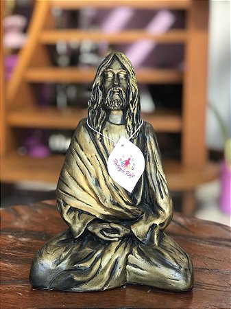 Jesus meditando (dourado envelhecido)