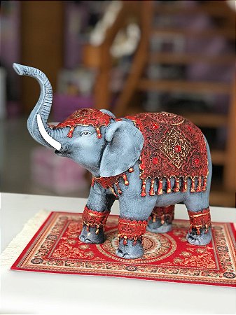 Elefante G (Cinza/vermelho)