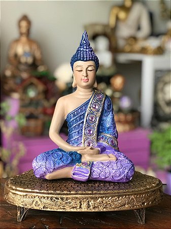 Buda meditação (Azul/Roxo)