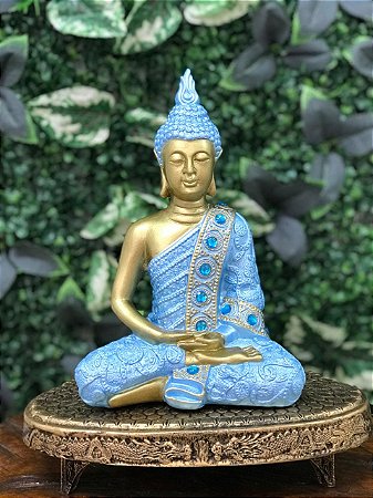 Buda meditação (Azul perolado)