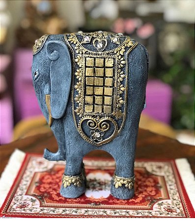 Elefante Alto (Azul com cinza)