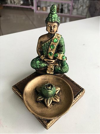 Incensário buda P (verde)