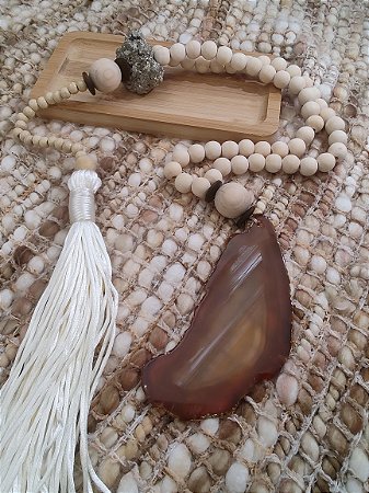 Colar de Mesa - Ágata Natural