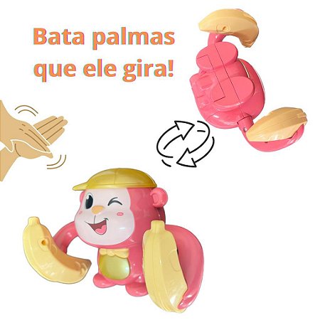Brinquedo Infantil ZOOMIGOS Macaco no Carro de Banana
