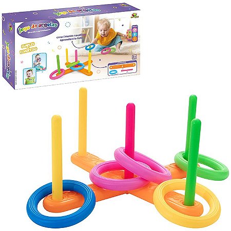 Jogo de Argolas Infantil Educativo Divertido p/ bebes 12pcs - DaiCommerce