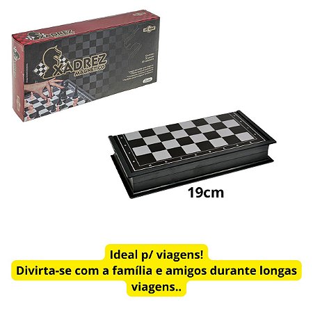 Mini Tabuleiro de Xadrez Magnético - 33 Peças