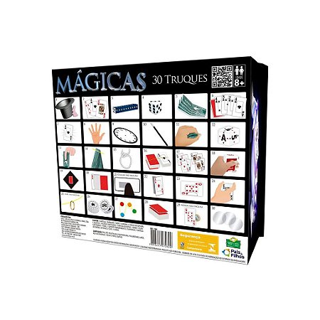 Jogo de Mágicas com 30 Truques Cartola Coelho Cartas Fichas - DaiCommerce