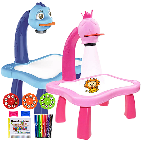 Mesa Infantil Projetora p/ Desenhar 24 figuras com Luz e Som Infantil