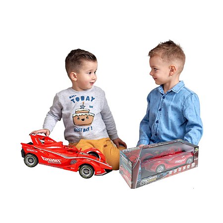 CARRINHO FORMULA 1 CONTROLE REMOTO INFANTIL CARRO 7 FUNCOES FUMACA