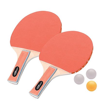 Kit Ping Pong 2 raquetes 3 bolinhas jogo de Tenis de Mesa Esporte