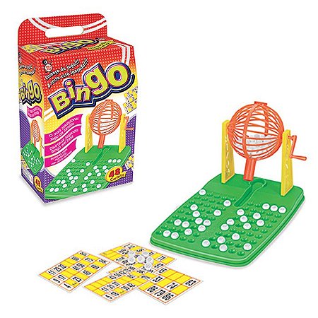 Jogo de Bingo 48 Cartelas Jogo Educativo de Entretenimento