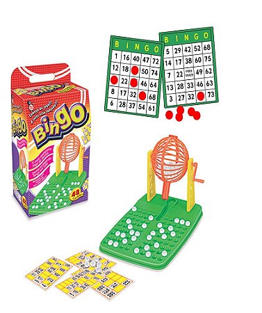 Jogo De Bingo com 48 Cartelas 90 Bolinhas Diversão - DikaMais