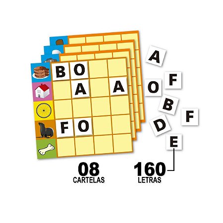 Jogo Educativo Pedagógico Forma Palavras Com 120 Letras Toia