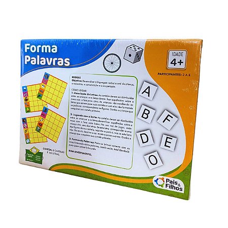 Jogo Educativo Forma Palavras Letras Brinquedo Alfabeto 48pç