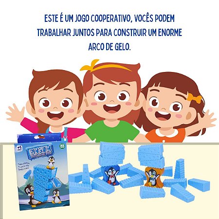 Brinquedo Jogo Mesa Pinguim Equilibrista Empilhando Gelo - Click