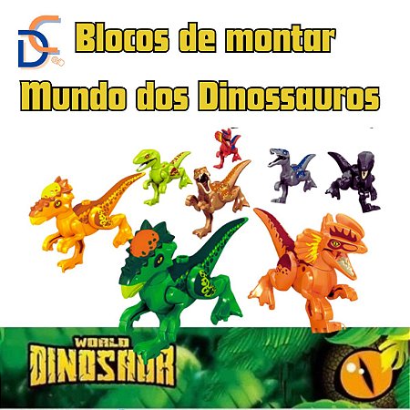 Blocos de montar dinossauros 6 em 1 (lego)