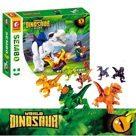 Blocos de montar dinossauros 6 em 1 (lego)