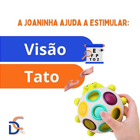 Jogo Educativo Didático Baby Torre Joaninha Colors +12 Meses