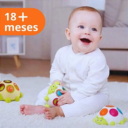 Jogo Educativo Didático Baby Torre Joaninha Colors +12 Meses