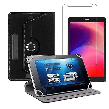 Capa Giratória p/ Tablet M8 8 polegadas + Película + caneta