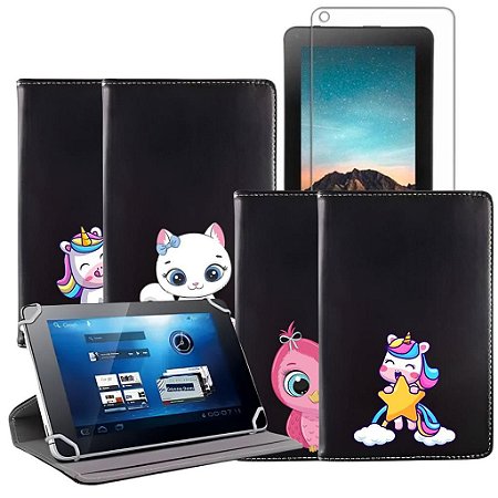 Capa Infantil Giratória para Tablet M9s Go Multi + Película