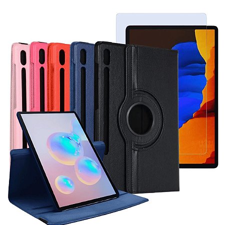 Capa Giratória P/ Tablet Samsung Galaxy Tab S7 Fe + Película de vidro 12.4"