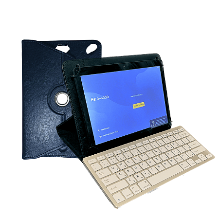 Kit Capa Giratória + Teclado p/ Tab Positivo Twist 5H 7''