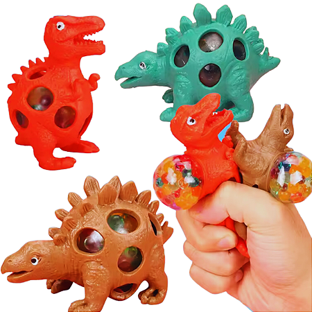 Bichinho de Apertar Dinossauro Anti Estresse Squishy Ball