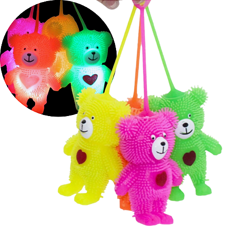Bichinho de Apertar Ursinho Brinquedo Ioio Anti Estresse p/ Relaxar