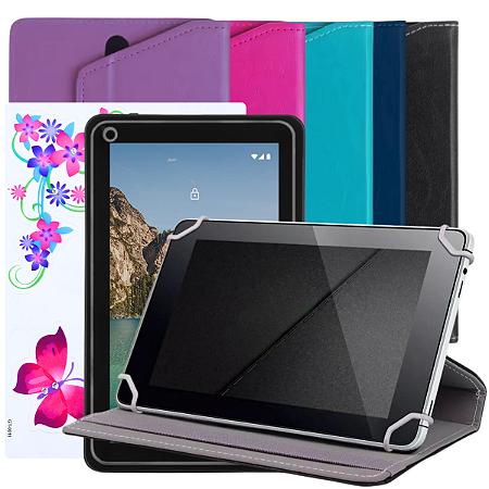 Capa Case Giratória com Apoio p/ Tablet M7 Wifi + Película de Vidro
