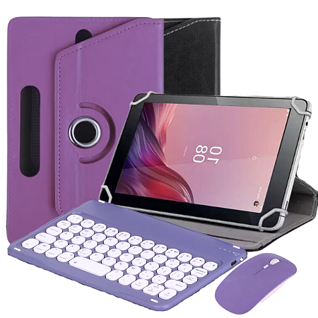 Capa Giratória P/ Tablet Lenovo M9 Tb310fu + Teclado Bluetooth Regarregável