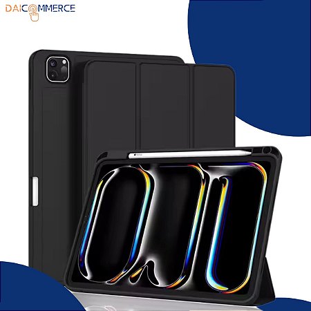 Smart Case iPad Pro 13 polegadas + Película De Vidro + Caneta Touch