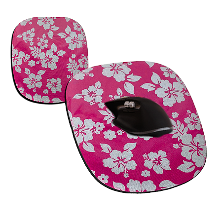 Mouse Pad estampado flor rosa