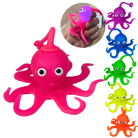 Polvo de Apertar com Luz Squishy Fidget Toys Anti Stress Ansiedade