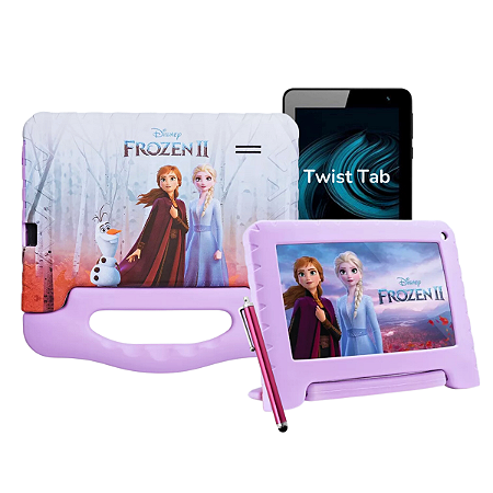 capa frozen + caneta touch twist tab