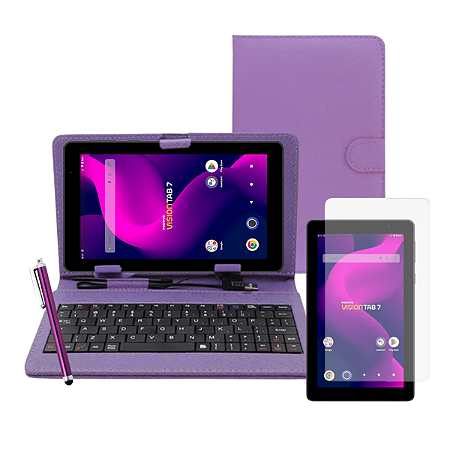 capa teclado vision 7 + pelicula