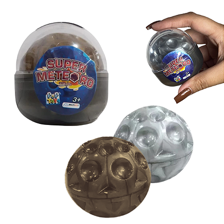 Brinquedo Bola Super Meteoro Com Luz Infantil Pula Pula Multikids
