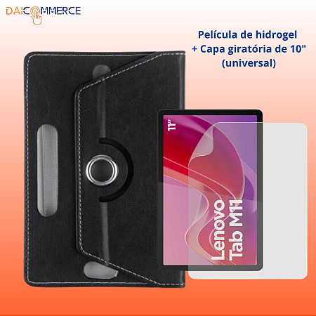 Capinha Giratória Infantil + Película p/ Tablet Lenovo M11