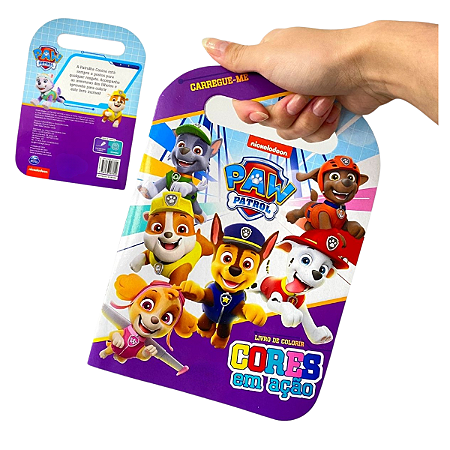 Livro Educativo Infantil da Patrulha Canina p/ Colorir e Ler