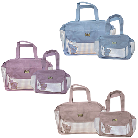Bolsa e Frasqueira Maternidade Menino/ Menina Impermeável  Multiuso Com Alças Mave Baby