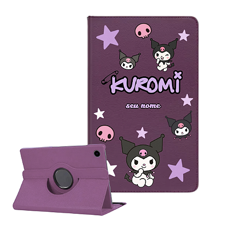 Capa para Tablet Samsung Galaxy A9 Plus Personalizada da Kuromi - Com Seu Nome