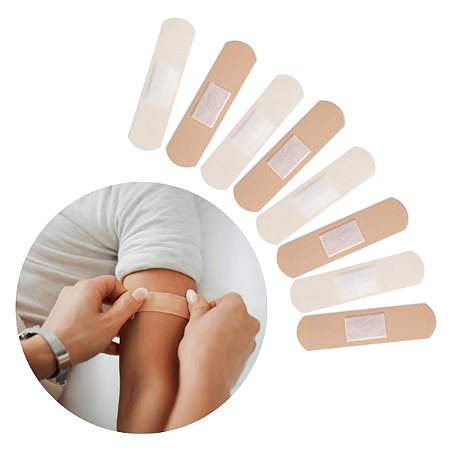 Kit 3 Caixas Curativo Adesivo Band-aid Multi Saúde Multilaser 24 Unidades Total | Livre de Látex, Respirável e Proteção
