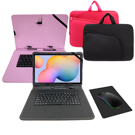 Kit Completo para Tablet Lenovo Tab M11 (ZADA0383BR) | Capa com Teclado Embutido, Mouse, Mouse Pad e Luva de Proteção | Produtividade e Segurança