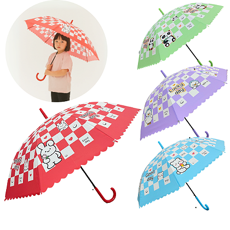 1.	Kit 10 Guarda Chuvas Infantil Automático Leve c/ Apito Sombrinha Personagens Fofos Sortidos p/ Crianças Menina e Meni