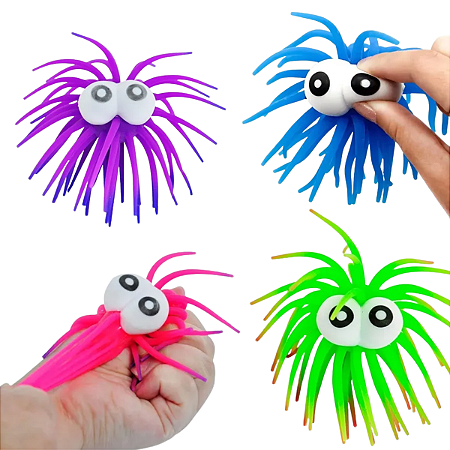 Brinquedo Sensorial Anti Estresse Monstro Zoiudo Para Apertar e Relaxar | Alívio Antiestresse e Ansiedade | Divertido