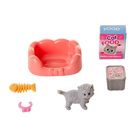 Brinquedo Gatinho Feliz Gatos Sortidos c/Acessórios Divertidos p/Brincar