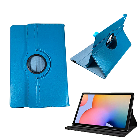 Capa Suporte Inclinável Samsung Galaxy Tab S6 Lite 10.4 Azul P610/15