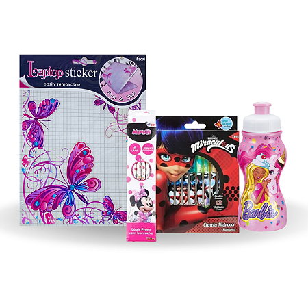 Kit Mágico das Meninas Criativas Barbie Minnie Miraculous